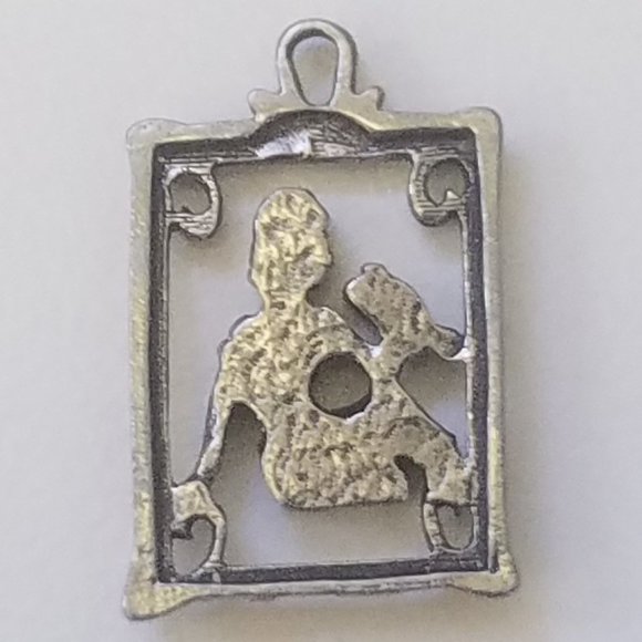 VIRGO laser cut pewter Zodiac sign pendant PENDANT - Picture 2 of 9